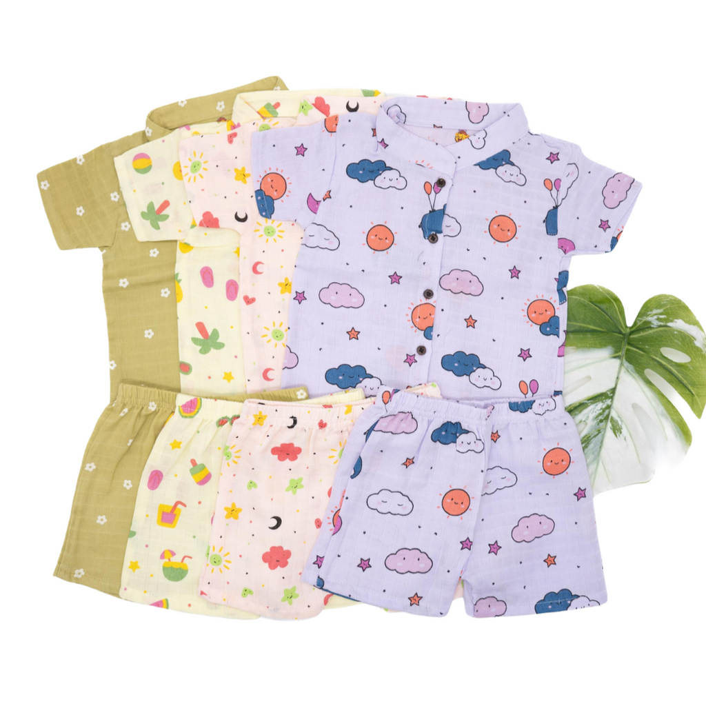 Muslin Shorts Set