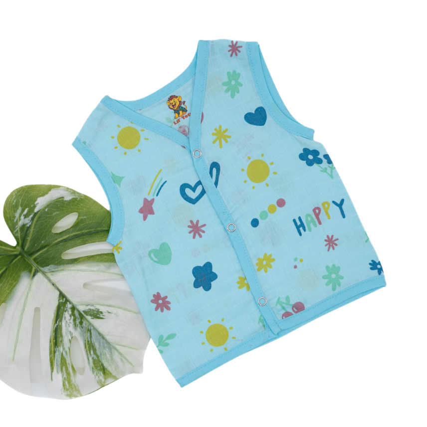 Muslin Sleeveless Colour Jabala