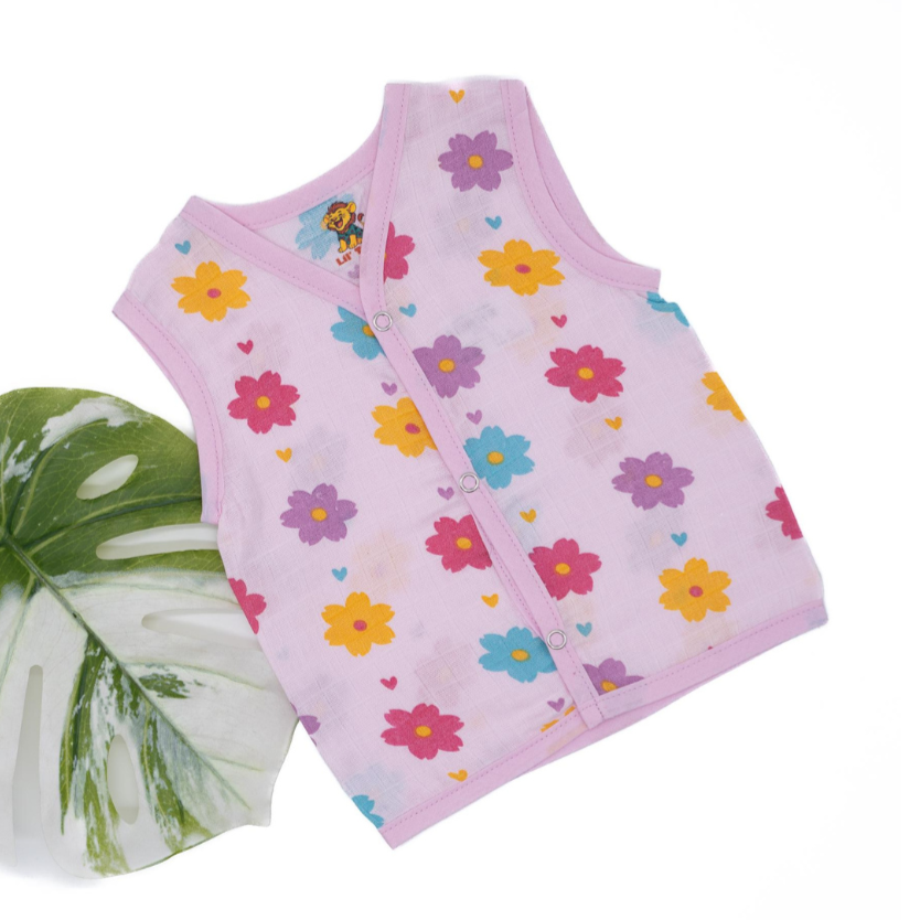 Muslin Sleeveless Colour Jabala