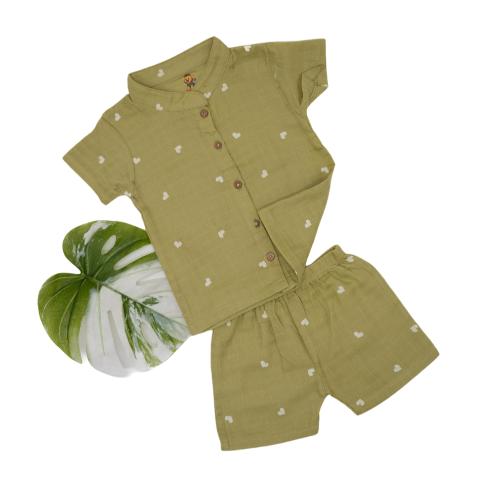 Muslin Colour Shorts Set