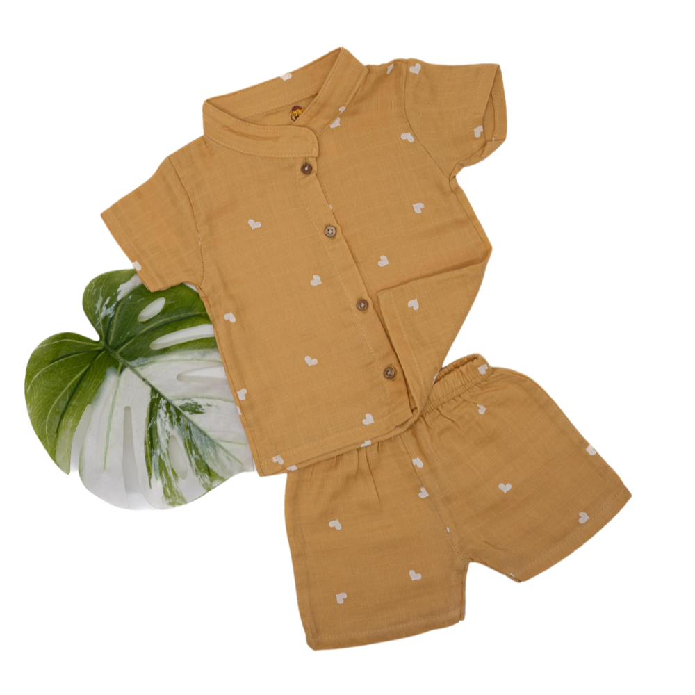 Muslin Colour Shorts Set