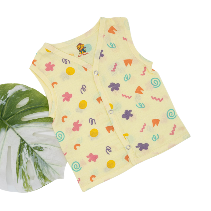 Muslin Sleeveless Colour Jabala