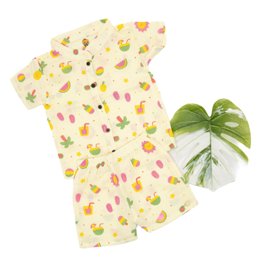 Muslin Shorts Set