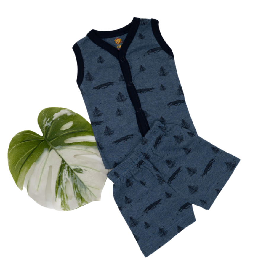 Interlock Sleeveless Shorts Set